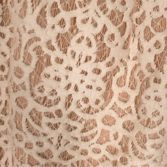 Kora Rae Women’s WOOL SILK Blend Beige Lace Pencil Skirt USA MADE No Size Tag S - Picture 14 of 16